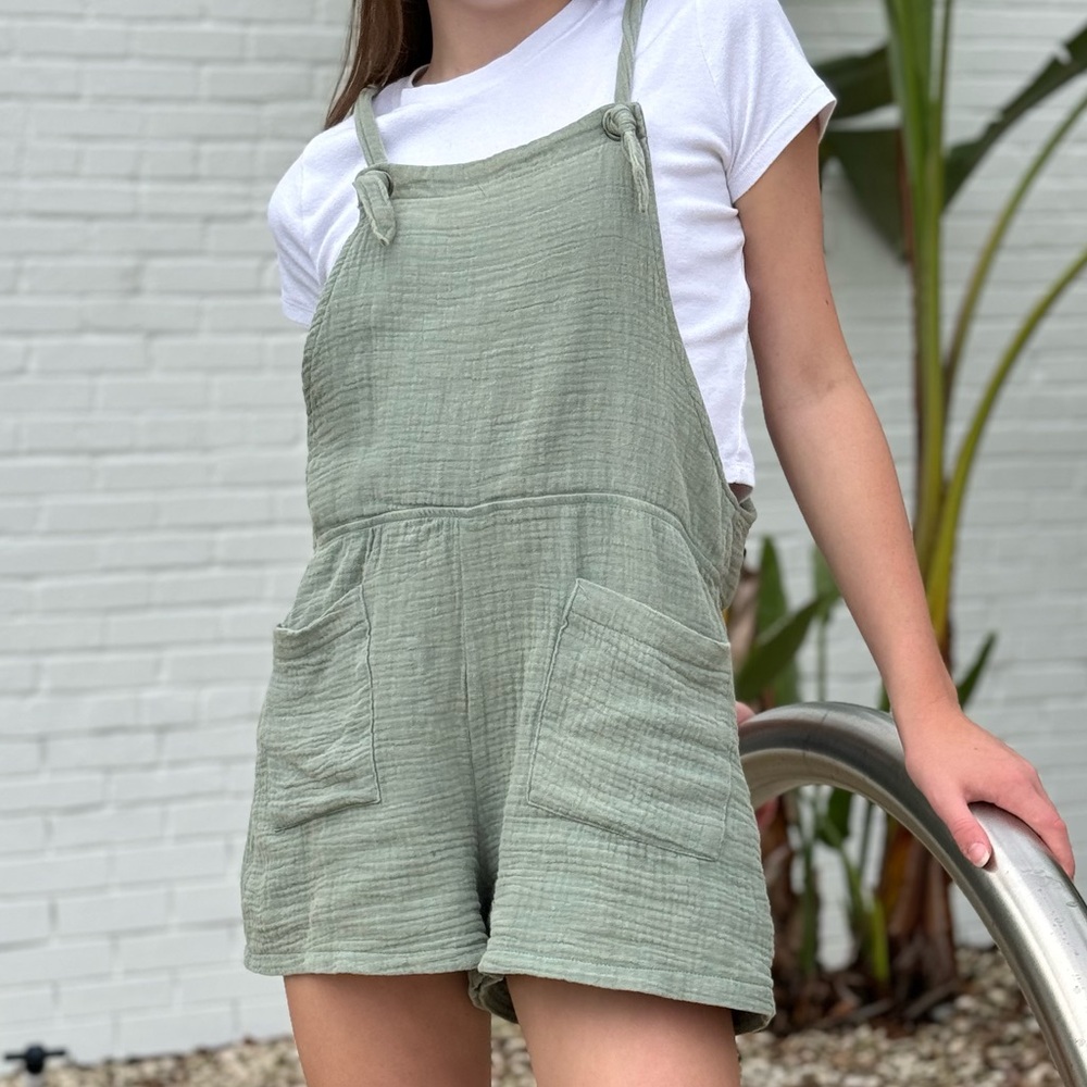 Kids Green Overalls